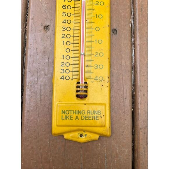 Vintage Metal John Deere Thermometer - Picture 4 of 7